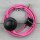 Textilkabel Pink 3-adrig mit Fußschalter und Schutzkontakt-Stecker Anschlussleitung 2-5m