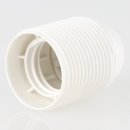 E27 Lampenfassung Thermoplast/Kunststoff weiß mit Gewindemantel M10x1 IG 250V/4A