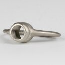Zahnringnippel Metall Edelstahloptik 42mm M10x1 Innengewinde für Lampen und Leuchtenbau