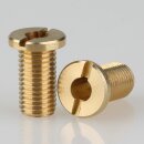 M8x1 Trompetennippel mit Schlitz Länge 15mm Messing...
