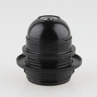 1/5 Stück Bakelit Fassung E27 schwarz M10x1 Kappe seitliche Leitungseinführung