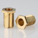 M10x1 Trompetennippel Messing 15mm lang 6-kant 12x17mm...