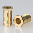 M10x1 Trompetennippel Messing 18mm lang 6-kant 12x20mm...