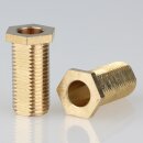 M10x1 Trompetennippel Messing 20mm lang 6-kant 12x22mm...