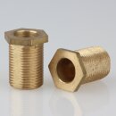 M13x1 Trompetennippel Messing 18mm lang 6-kant 15x20mm...
