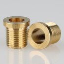 M10x1 Trompetennippel Messing 10mm lang 12x12mm ohne...