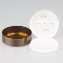 Lampen  Abzweig-Baldachin 72x22 Metall antik fume mit Zierkappe mit Distanz-Aufhänger