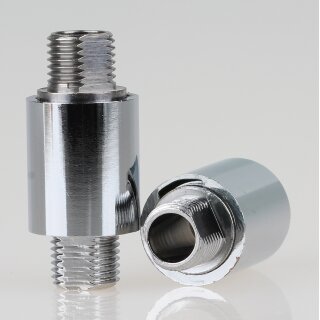 Lampen Dreh-Gelenk 16x36mm verchromt M10x1 Außengewinde