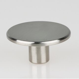 M10x1 Abschlussknopf Zierknopf 40x20mm T-Form Edelstahloptik für Lampen und Leuchtenbau