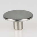 M10x1 Abschlussknopf Zierknopf 40x20mm T-Form Edelstahloptik für Lampen und Leuchtenbau
