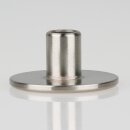 M10x1 Abschlussknopf Zierknopf 40x20mm T-Form Edelstahloptik für Lampen und Leuchtenbau