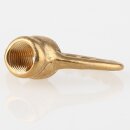Zahnringnippel Metall Messing 42mm M10x1 Durchgangsgewinde für Lampen und Leuchtenbau