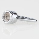 Zahnringnippel Metall verchromt 42mm mit M10x1 Durchgangsgewinde für Lampen und Leuchtenbau