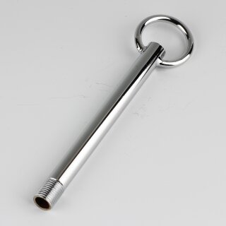 Pendelrohr Aufhängerohr mit Ring verchromt 120mm Ringdurchmesser 30mm für Kettenaufhängung