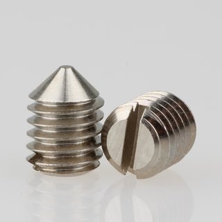 M6 Madenschraube Metall verzinkt mit Spitze DIN 553 Länge 8mm (10 Stück)
