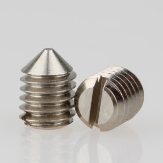 M6 Madenschraube Metall verzinkt mit Spitze DIN 553 Länge 8mm