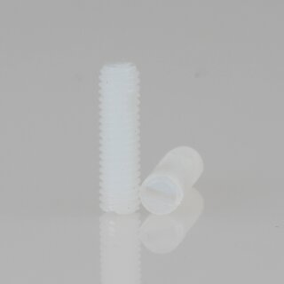 M3 Madenschraube DIN 551 Kunststoff Natur Länge 10mm