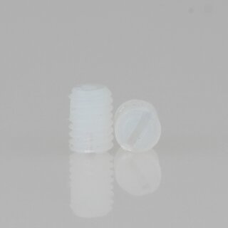 M3 Madenschraube DIN 551 Kunststoff Natur Länge 4mm
