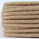 Textilkabel Stoffkabel Hanf Jute beige 3-adrig 3x0,75...