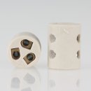 Porzellan Lüsterklemme Buchsenklemme weiß 3-polig rund Klemmbereich 1,5 bis 6 mm²