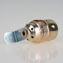 E27 Lampenfassung Metall vermessingt mit Winkel und...