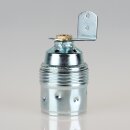 E27 Lampenfassung Metall verchromt mit Winkel und 6-kant...