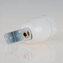 E27 Lampenfassung Porzellan glasiert mit Winkel und...