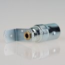 E14 Lampenfassung Metall verchromt mit Winkel und 6-kant...