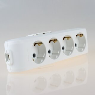 Panasonic 4-fach Tischsteckdose Steckdosenleiste weiß 250V/16A ohne Kabel Zuleitung