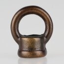 Ringnippel Metall Antik Fume 22x27mm M10x1 Durchgangsgewinde für Lampen und Leuchtenbau