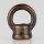 Ringnippel Metall Antik Fume 22x27mm M10x1 Durchgangsgewinde für Lampen und Leuchtenbau