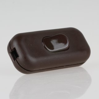 Schnurschalter Schnur-Zwischenschalter Handschalter braun 60x26mm 250V/2A für Rund und Flachkabel