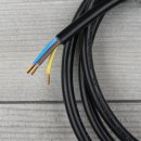 1,5m Anschlussleitung Netzkabel schwarz 3x1,0mm² mit Schutzkontakt-Stecker