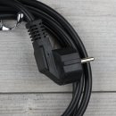 1,5m Anschlussleitung Netzkabel schwarz 3x1,0mm² mit Schutzkontakt-Stecker