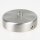 1-Loch Lampen-Baldachin Metall 100x25mm Edelstahloptik mit Zugentlaster Metall für 1 Lampenpendel