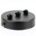 3-Loch Lampen-Baldachin Metall 100x25mm schwarz mit Zugentlaster Metall für 3 Lampenpendel