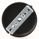 3-Loch Lampen-Baldachin Metall 100x25mm schwarz ohne Zugentlaster für 3 Lampenpendel