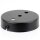 3-Loch Lampen-Baldachin Metall 100x25mm schwarz ohne Zugentlaster für 3 Lampenpendel