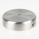 1-Loch Lampen-Baldachin Metall 100x25mm Edelstahloptik...