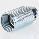 E14 Lampenfassung Metall verchromt mit Gewindemantel und Keramik Innenkern 250V/2A