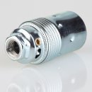E14 Lampenfassung Metall verchromt mit Glattmantel und Keramik Innenkern 250V/2A
