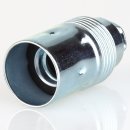 E14 Lampenfassung Metall verchromt mit Glattmantel und Keramik Innenkern 250V/2A