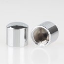 Lampen Abschlussknopf M10x1 Innengewinde 12x12mm verchromt