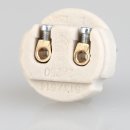 E14 Lampenfassung Metall vermessingt mit Glattmantel und Keramik Innenkern 250V/2A