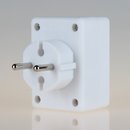 Steckdosen-Adapter weiß 2,5A/250V 3 x Eurosteckdose