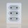 Steckdosen-Adapter weiß 2,5A/250V 3 x Eurosteckdose