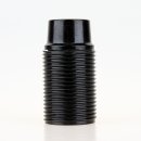 E14 Lampenfassung Bakelit-Optik schwarz mit Gewindemantel...