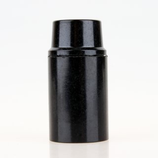 E14 Fassung Bakelit-Optik schwarz mit Glattmantel M10x1 IG