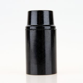 E14 Lampenfassung Bakelit-Optik schwarz mit Glattmantel M10x1 IG