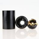 E14 Lampenfassung Bakelit-Optik schwarz mit Glattmantel M10x1 IG